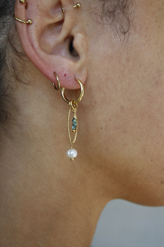 Boucles Turquoise douce