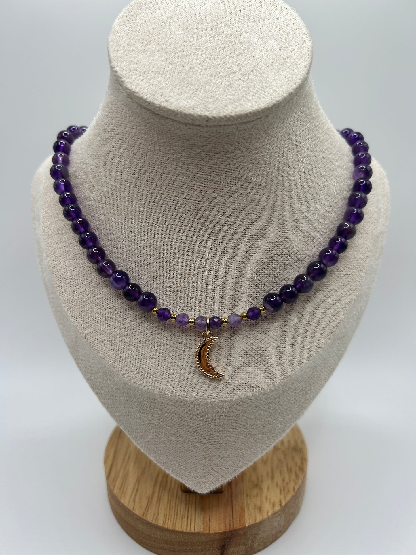 Collier Lune Améthyste