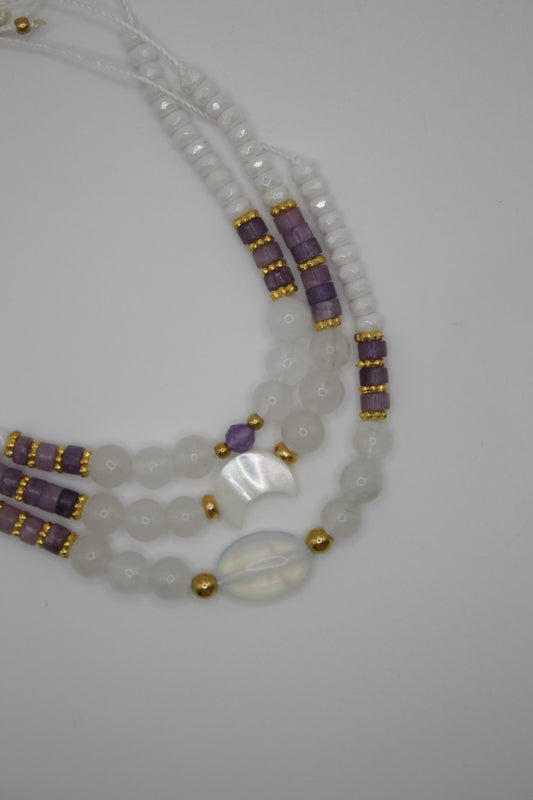 Bracelet multi rang Améthyste