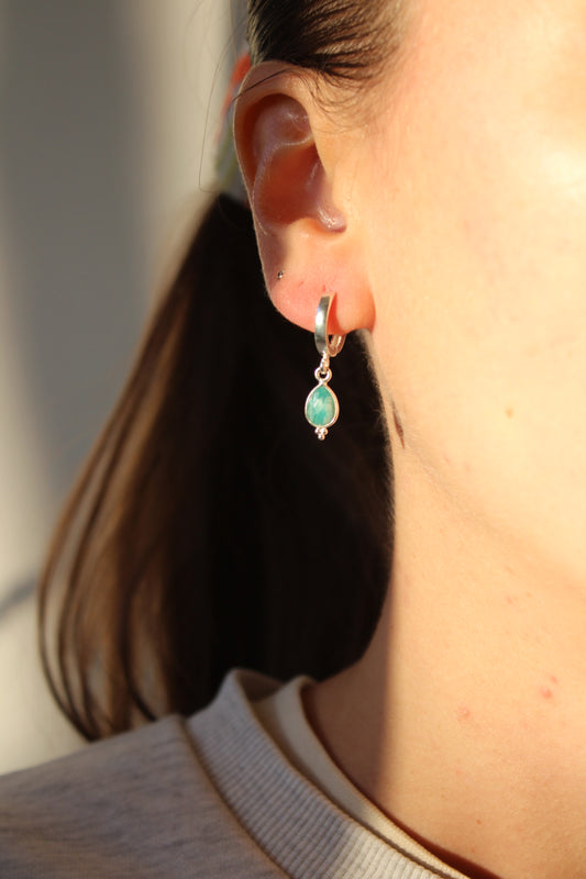 Boucles Vanessa - Amazonite argent 925