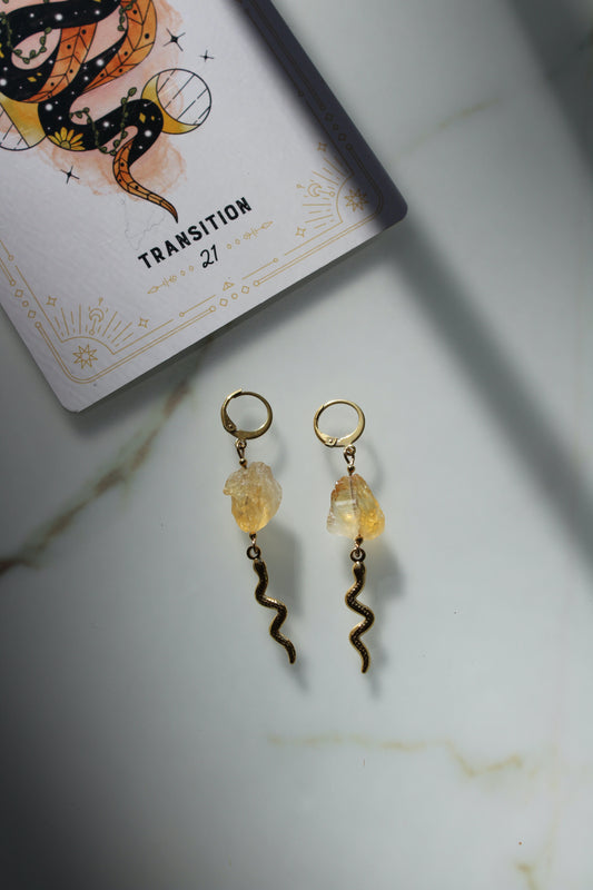 Boucles Serpiente - Citrine